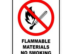 Flammable Materials No Smoking